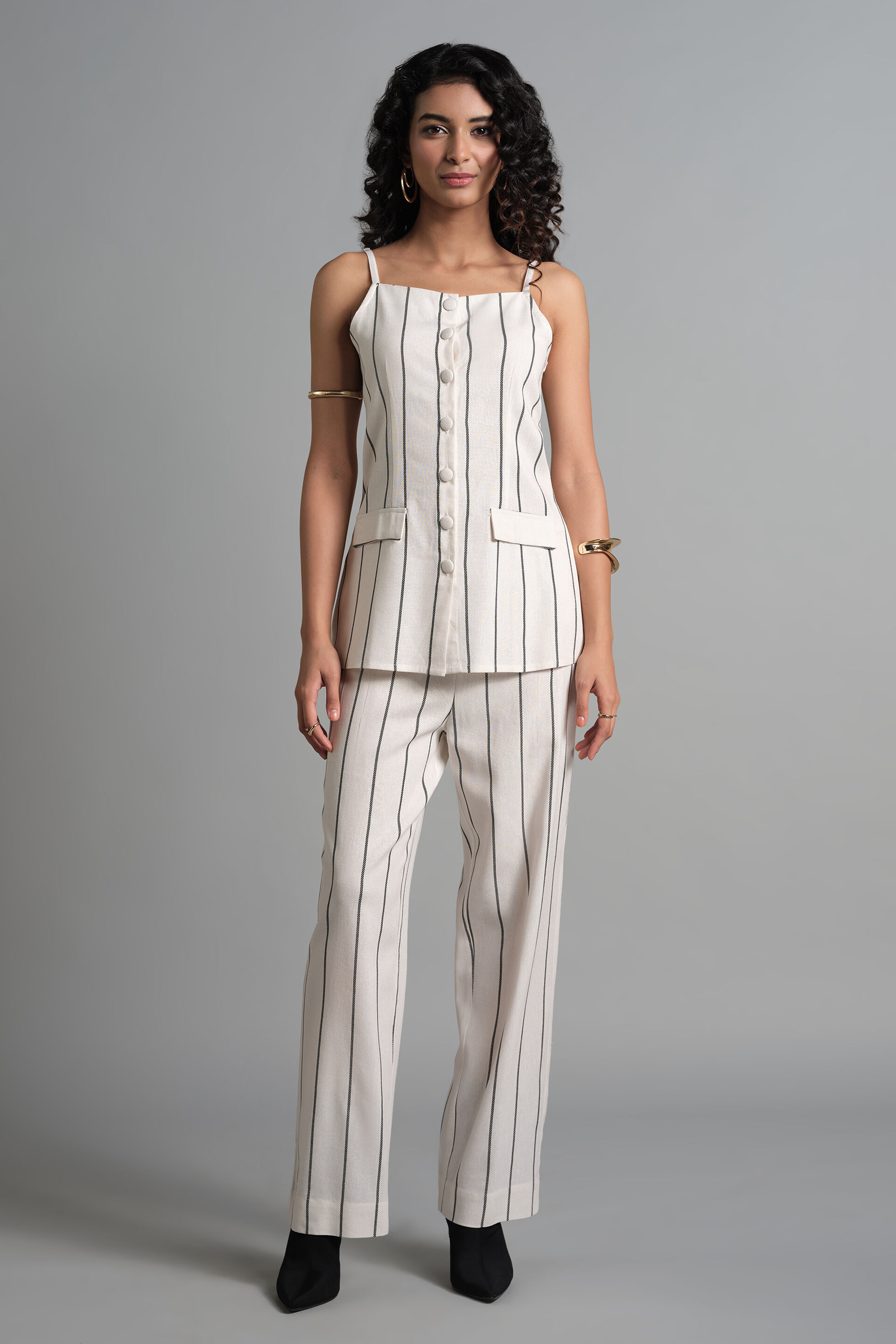 Striped Stunner Top, White, image 3